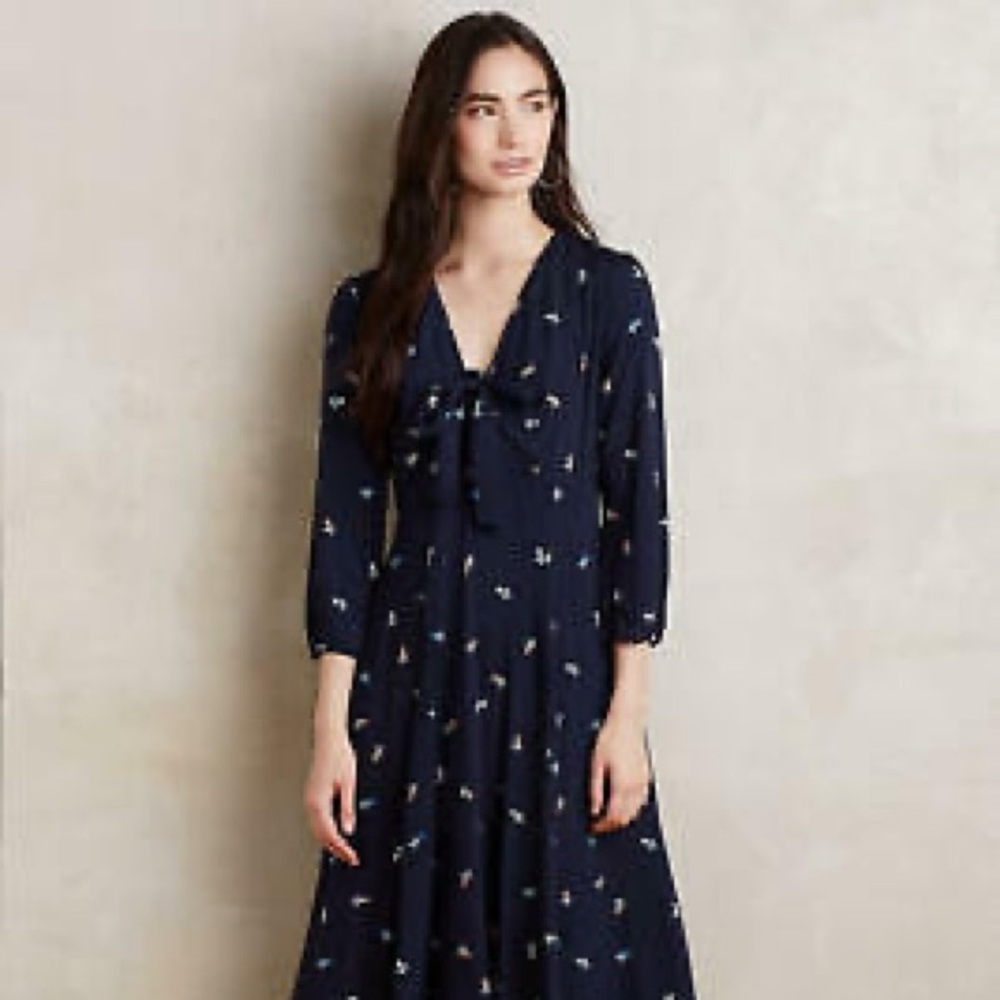 Anthropologie "Acadie Tie-Neck Dress" by Tylho